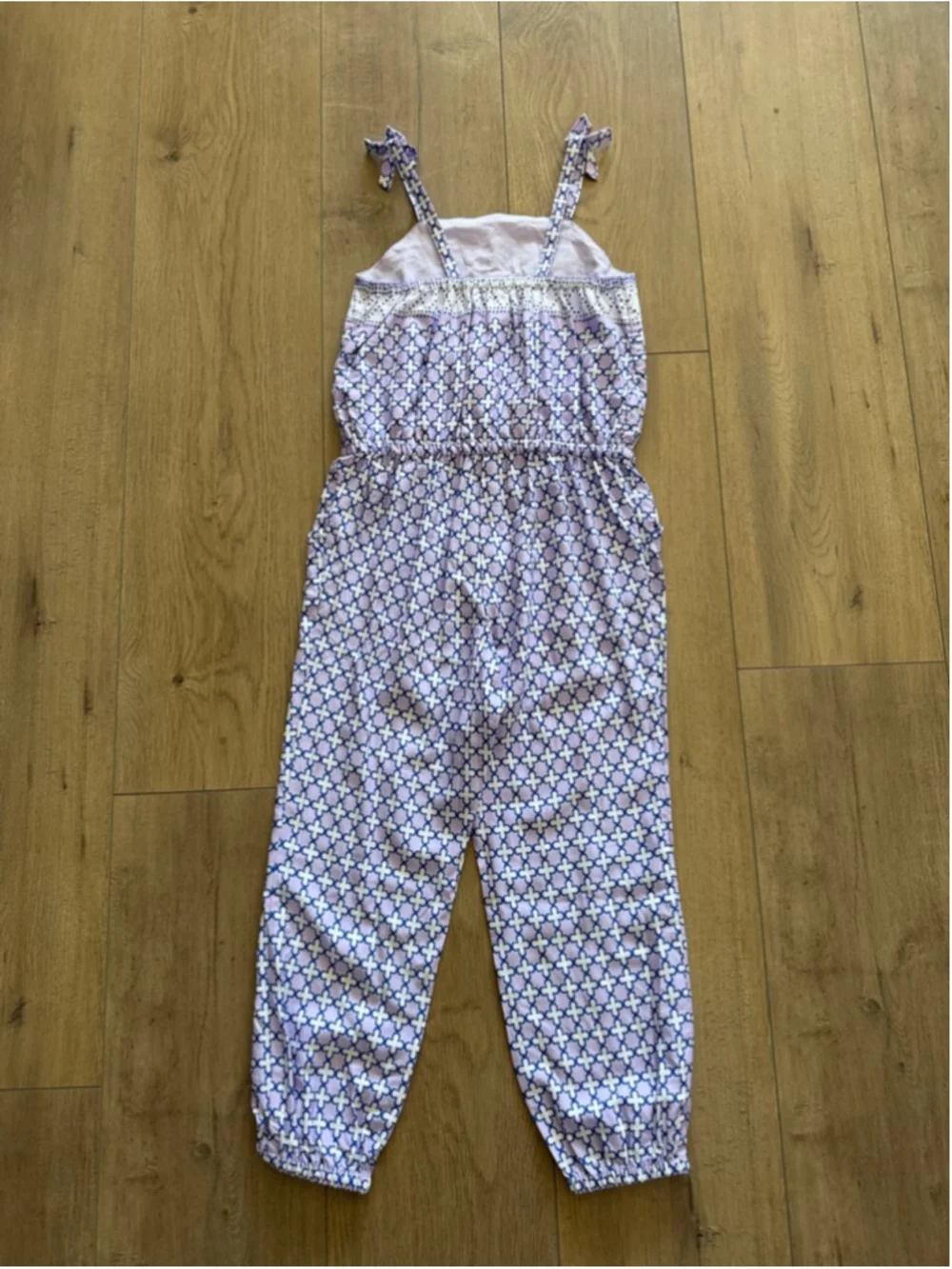 NEW Janie and Jack Coast Along Boardwalk Summer Jumpsuit Sz 6 Lavender Bow Strap